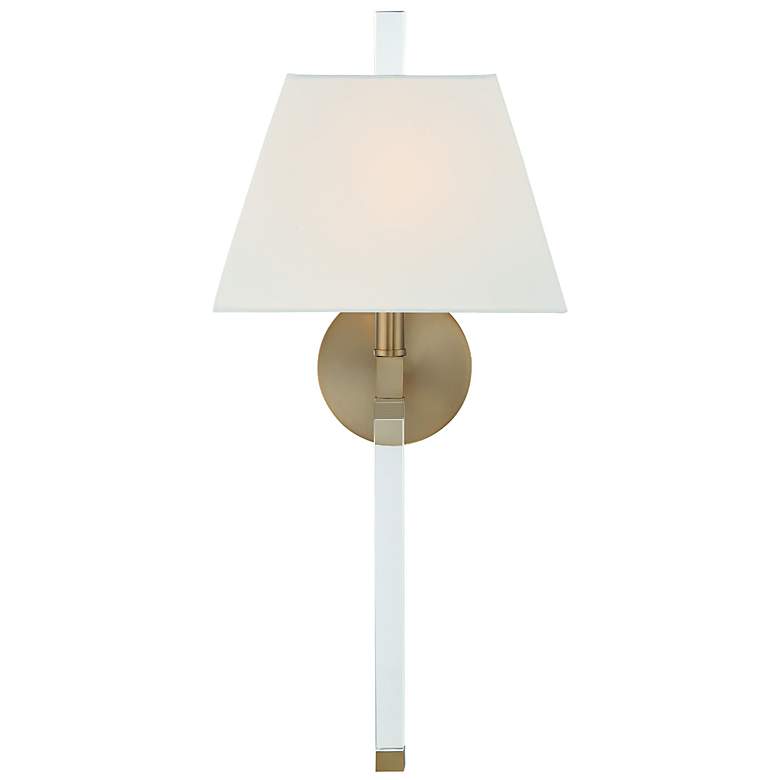 Image 2 Crystorama Renee 21 3/4" High Aged Brass Wall Sconce