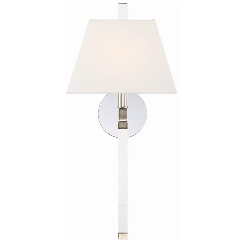 Image 2 Crystorama Renee 21 3/4" High Polished Nickel Wall Sconce