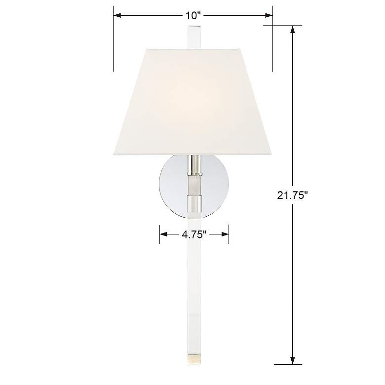 Image 7 Crystorama Renee 21 3/4" High Polished Nickel Wall Sconce more views