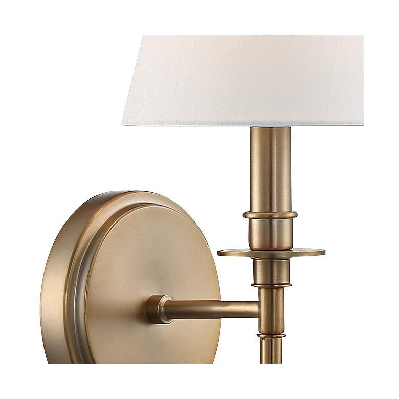 Image 3 Crystorama Riverdale 14 1/2 inch High Aged Brass Wall Sconce more views