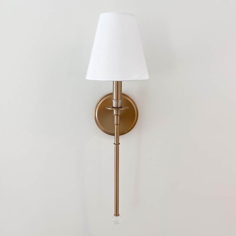 Image 6 Crystorama Riverdale 14 1/2" High Aged Brass Wall Sconce more views
