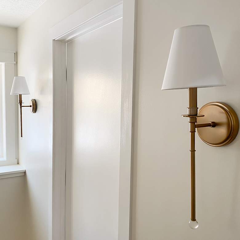 Image 7 Crystorama Riverdale 14 1/2" High Aged Brass Wall Sconce more views