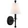 Crystorama Riverdale 14 1/2" High Black Forged Wall Sconce