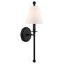 5_Crystorama Riverdale 14 1/2" High Black Forged Wall Sconce more views