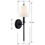 6_Crystorama Riverdale 14 1/2" High Black Forged Wall Sconce more views
