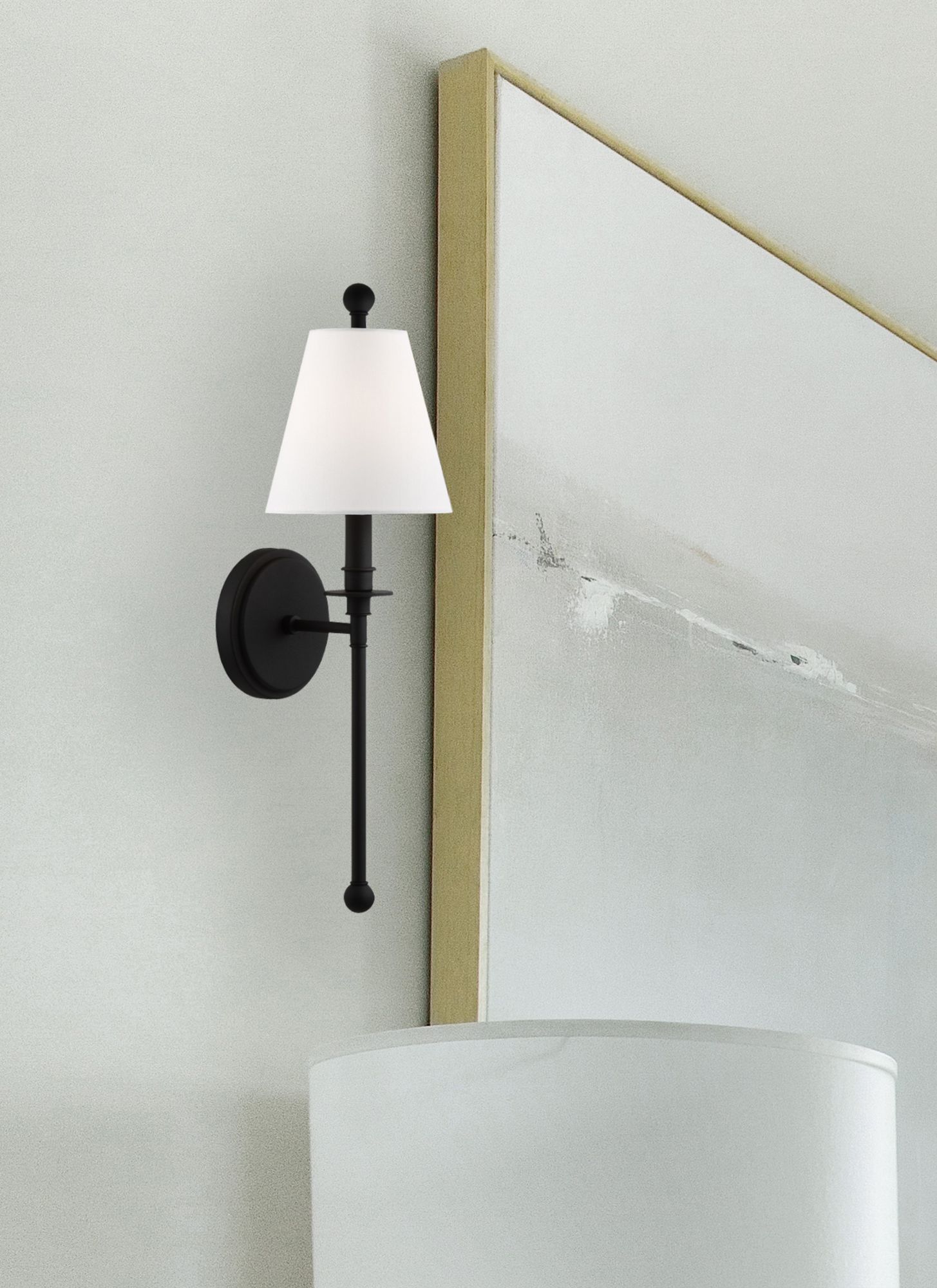 Crystorama Riverdale 14 1/2" High Black Forged Wall Sconce