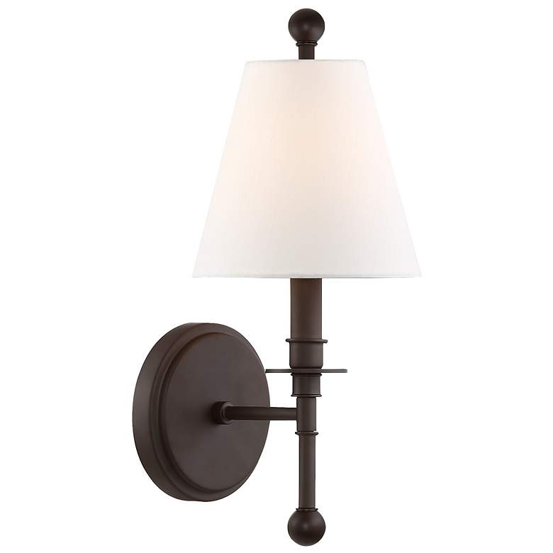 Image 2 Crystorama Riverdale 14 1/2" to 20" High Dark Bronze Wall Sconce