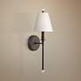 Crystorama Riverdale 14 1/2" to 20" High Dark Bronze Wall Sconce