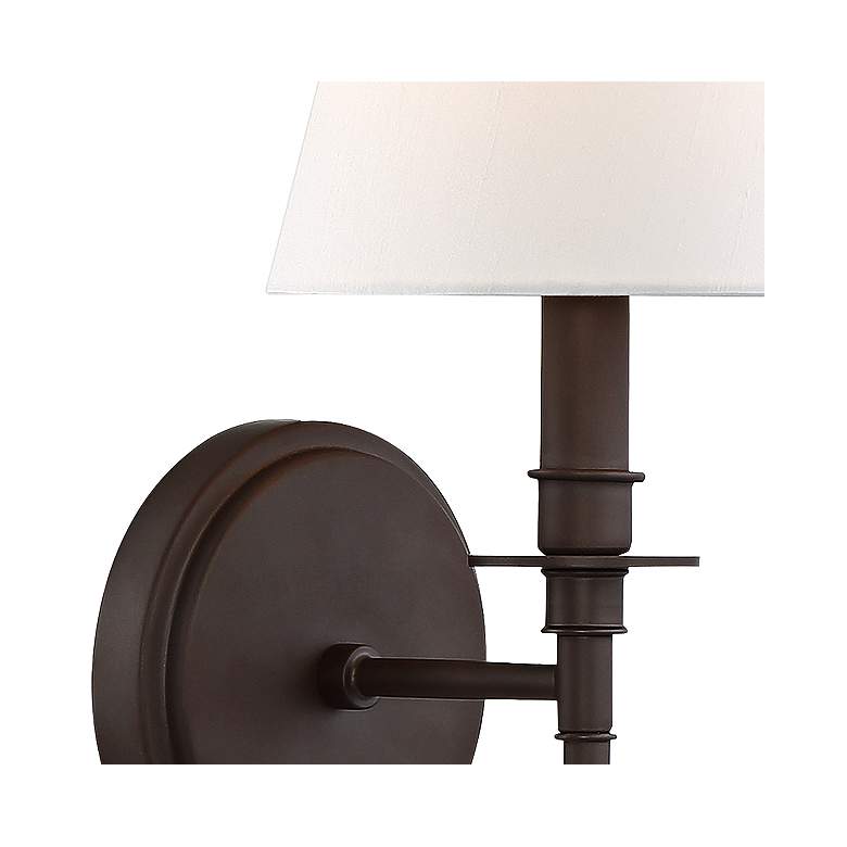 Image 3 Crystorama Riverdale 14 1/2" to 20" High Dark Bronze Wall Sconce more views