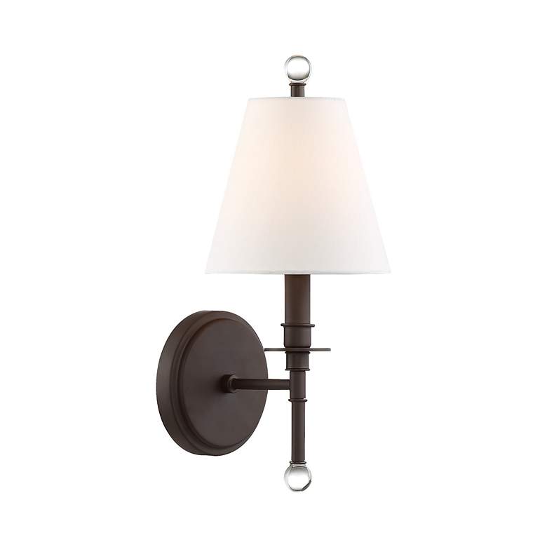 Image 3 Crystorama Riverdale 14 1/2" to 20" High Dark Bronze Wall Sconce more views