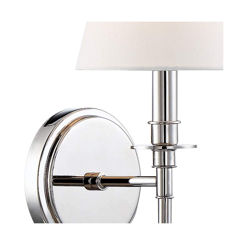 Image 3 Crystorama Riverdale 14 1/2"H Polished Nickel Wall Sconce more views