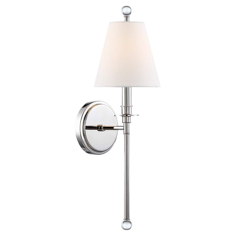 Image 4 Crystorama Riverdale 14 1/2"H Polished Nickel Wall Sconce more views
