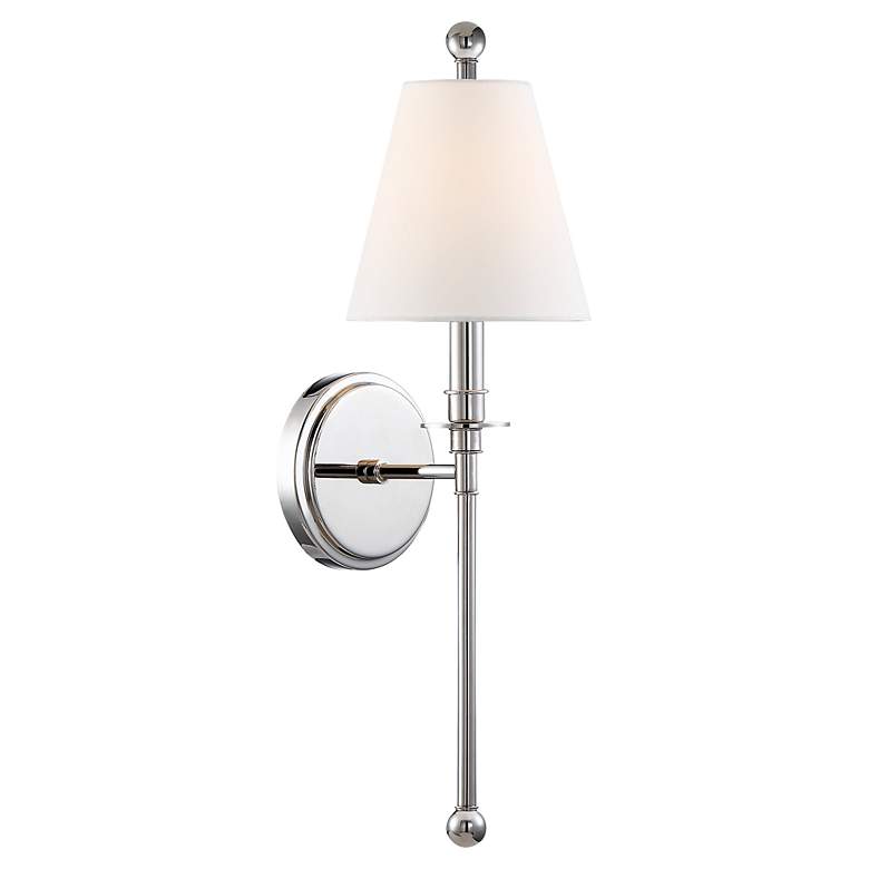 Image 5 Crystorama Riverdale 14 1/2"H Polished Nickel Wall Sconce more views
