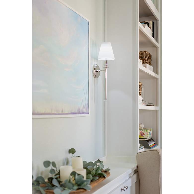 Image 6 Crystorama Riverdale 14 1/2"H Polished Nickel Wall Sconce more views
