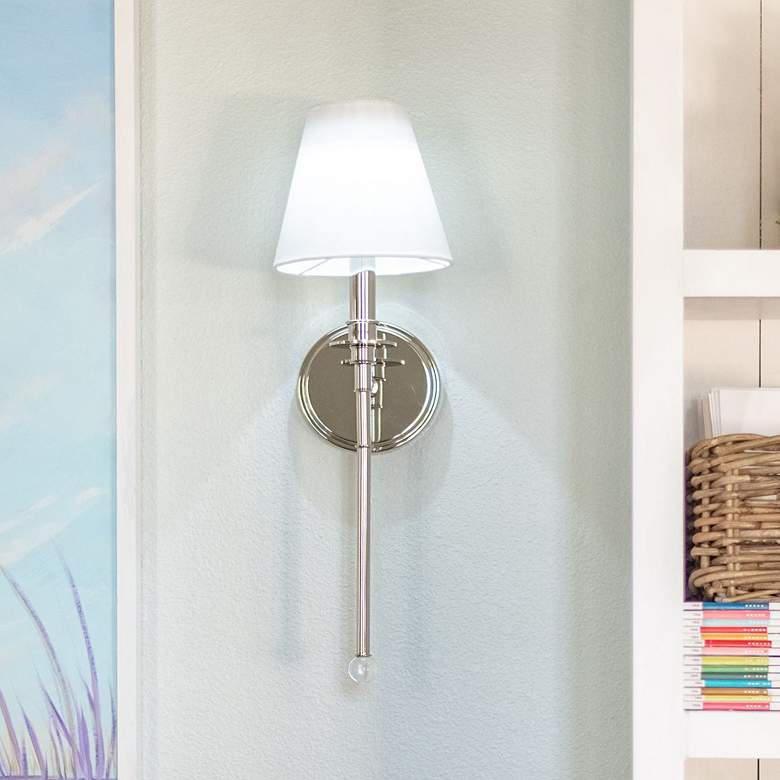 Image 7 Crystorama Riverdale 14 1/2"H Polished Nickel Wall Sconce more views