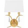 2_Crystorama Rollins 14" High Antique Gold 2-Light Wall Sconce more views