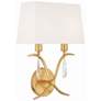 3_Crystorama Rollins 14" High Antique Gold 2-Light Wall Sconce more views