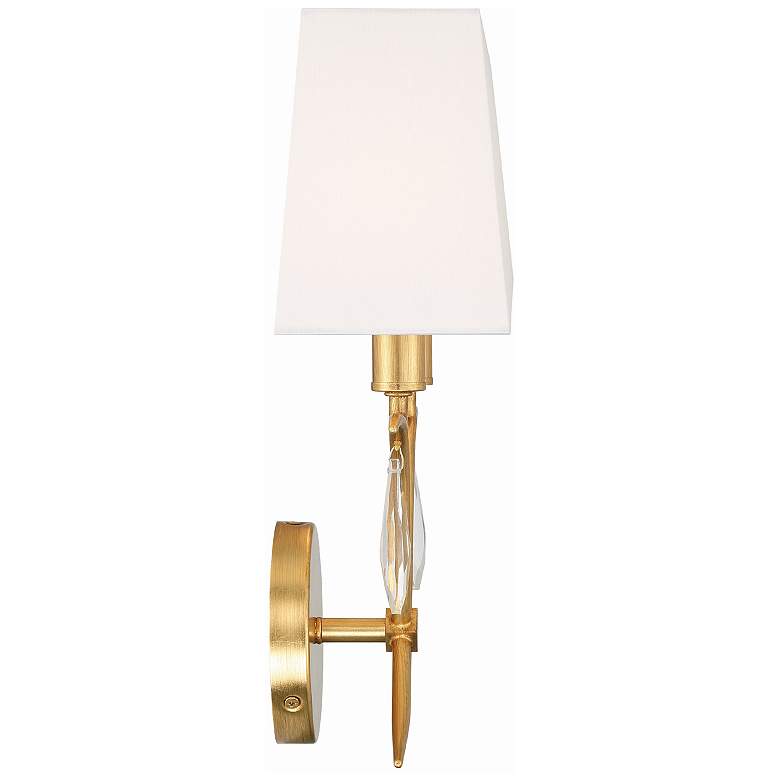 Image 4 Crystorama Rollins 14" High Antique Gold 2-Light Wall Sconce more views