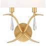 5_Crystorama Rollins 14" High Antique Gold 2-Light Wall Sconce more views