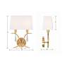 6_Crystorama Rollins 14" High Antique Gold 2-Light Wall Sconce more views