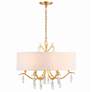 2_Crystorama Rollins 24"W Antique Gold 4-Light Drum Chandelier
