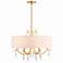 Crystorama Rollins 24"W Antique Gold 4-Light Drum Chandelier