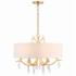 Crystorama Rollins 24"W Antique Gold 4-Light Drum Chandelier