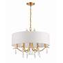 4_Crystorama Rollins 24"W Antique Gold 4-Light Drum Chandelier more views