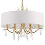6_Crystorama Rollins 24"W Antique Gold 4-Light Drum Chandelier more views