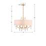 Crystorama Rollins 24"W Antique Gold 4-Light Drum Chandelier