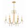 Crystorama Rollins 28" Wide Antique Gold 6-Light Chandelier