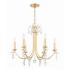 Crystorama Rollins 28" Wide Antique Gold 6-Light Chandelier
