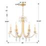Crystorama Rollins 28" Wide Antique Gold 6-Light Chandelier in scene