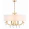 Crystorama Rollins 32" Wide 8-Light Antique Gold Shade Chandelier