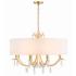 Crystorama Rollins 32" Wide 8-Light Antique Gold Shade Chandelier