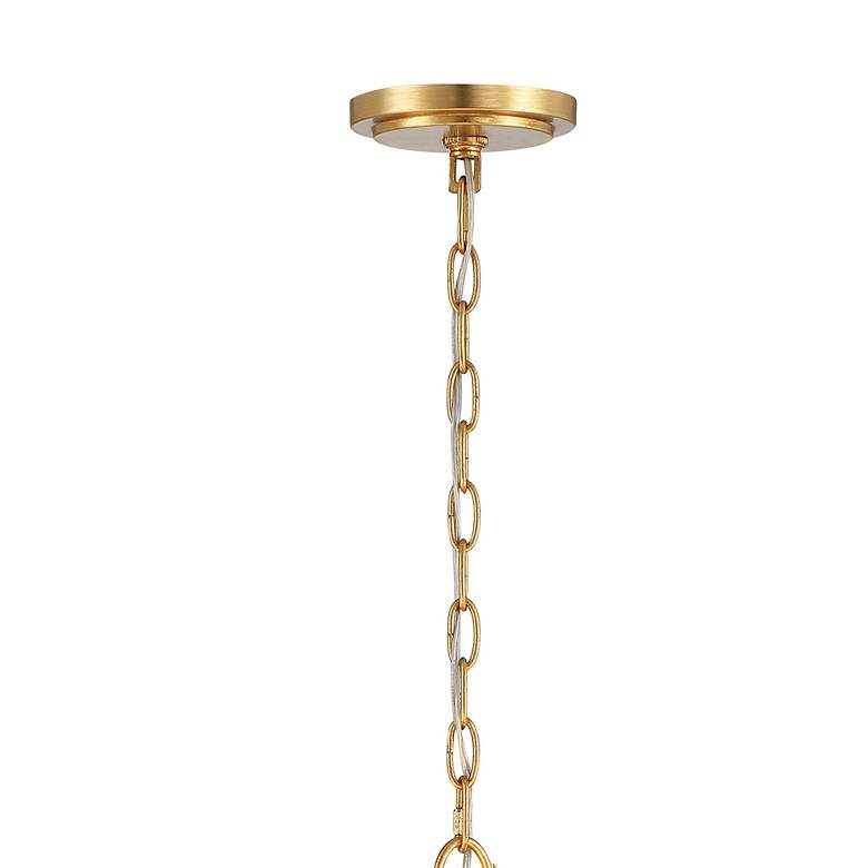 Image 2 Crystorama Rollins 32" Wide 8-Light Antique Gold Shade Chandelier more views