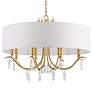 3_Crystorama Rollins 32" Wide 8-Light Antique Gold Shade Chandelier more views