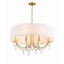 4_Crystorama Rollins 32" Wide 8-Light Antique Gold Shade Chandelier more views