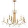 Crystorama Rollins 40" Wide Antique Gold 9-Light Chandelier