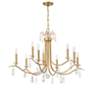 3_Crystorama Rollins 40" Wide Antique Gold 9-Light Chandelier more views