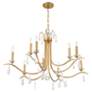 5_Crystorama Rollins 40" Wide Antique Gold 9-Light Chandelier more views