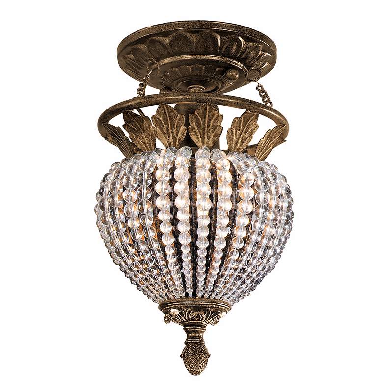 Image 1 Crystorama Roosevelt 7 inch Wide Crystal Bead Ceiling Light