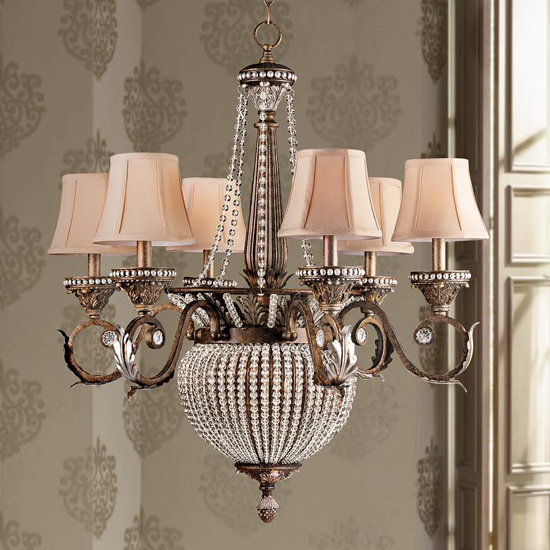 Image 1 Crystorama Roosevelt Collection Patina 6 Light Chandelier