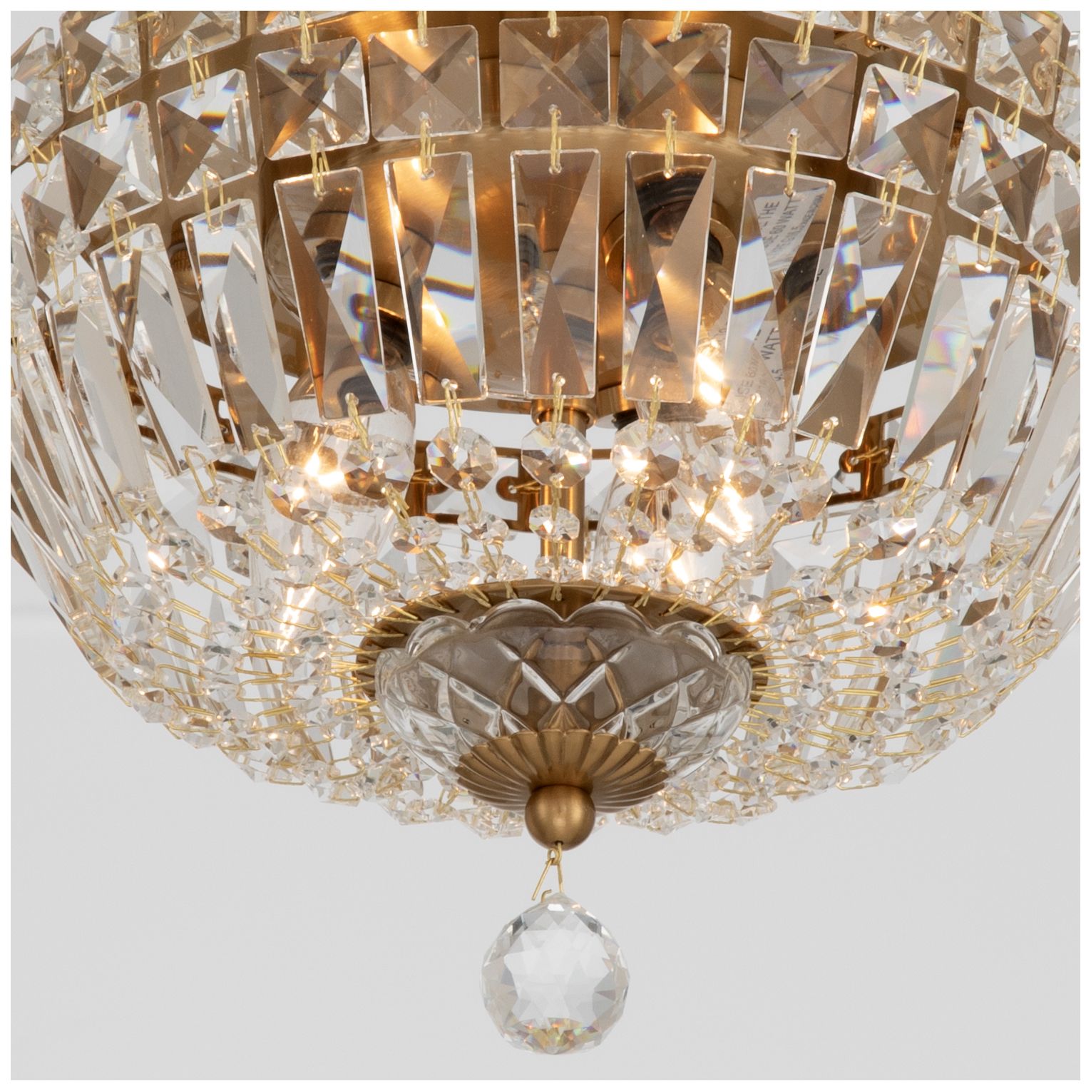 Crystorama Roslyn 10'' Aged Brass Flush Mount