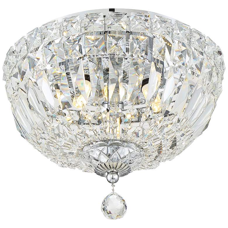 Image 1 Crystorama Roslyn 10 inch Wide Chrome Crystal Ceiling Light