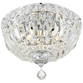 Image1 of Crystorama Roslyn 10" Wide Chrome Crystal Ceiling Light