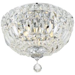 Crystorama Roslyn 10&quot; Wide Chrome Crystal Ceiling Light