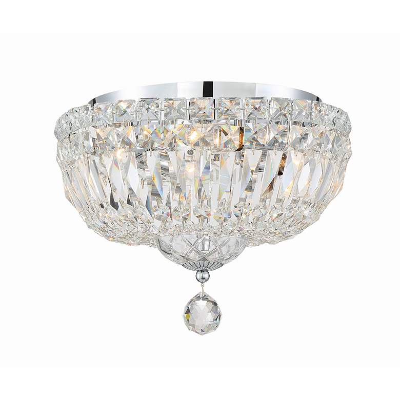 Image 2 Crystorama Roslyn 10" Wide Chrome Crystal Ceiling Light more views