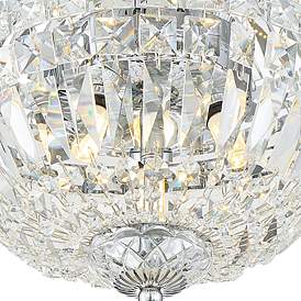 Image3 of Crystorama Roslyn 10" Wide Chrome Crystal Ceiling Light more views