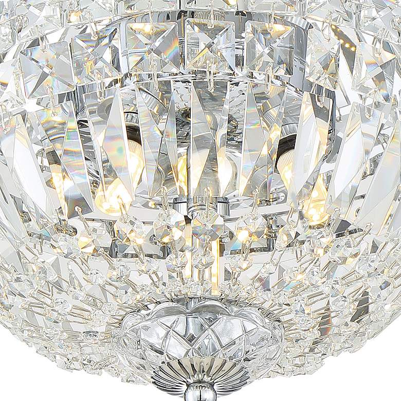 Image 3 Crystorama Roslyn 10" Wide Chrome Crystal Ceiling Light more views